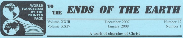 To The Ends of the Earth with Mission Printing logo